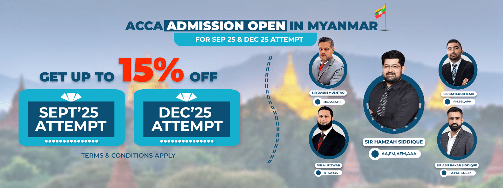 admission open for acca in Myanmar at Hamzah Academy